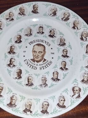Comemerative Ceramic Collectors Presidential Plate
